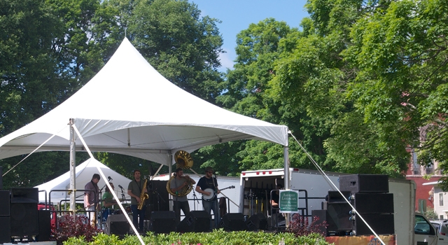 The River's music tent at the Taste of Amherst