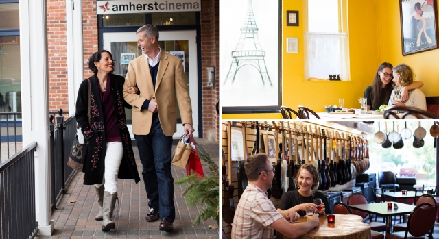 Amherst Cinema, Bistro Les Gras, & Luthier's Co-op | Photos by Lynne Graves